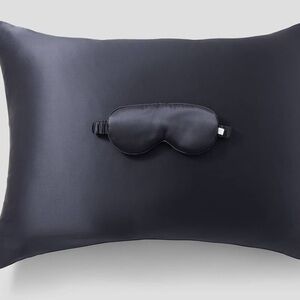 Casper King Silk Pillowcase and Mask Set Indigo NWT